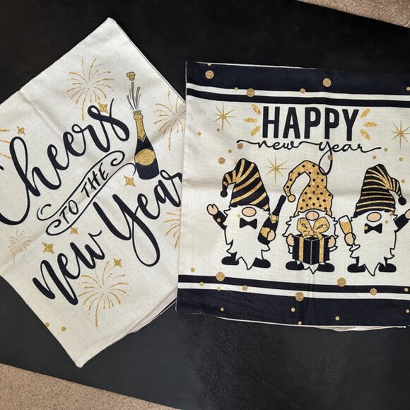 New Year's Seasonal Pillow Cases 18x18 - Picture 1 of 3